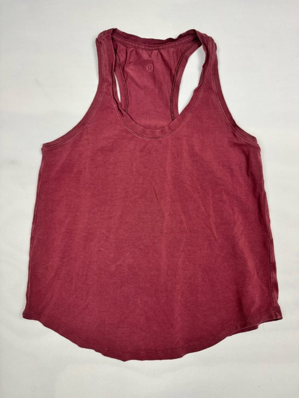 Lululemon Love Racerback Tank Burgundy Curved Hem Approx 6
